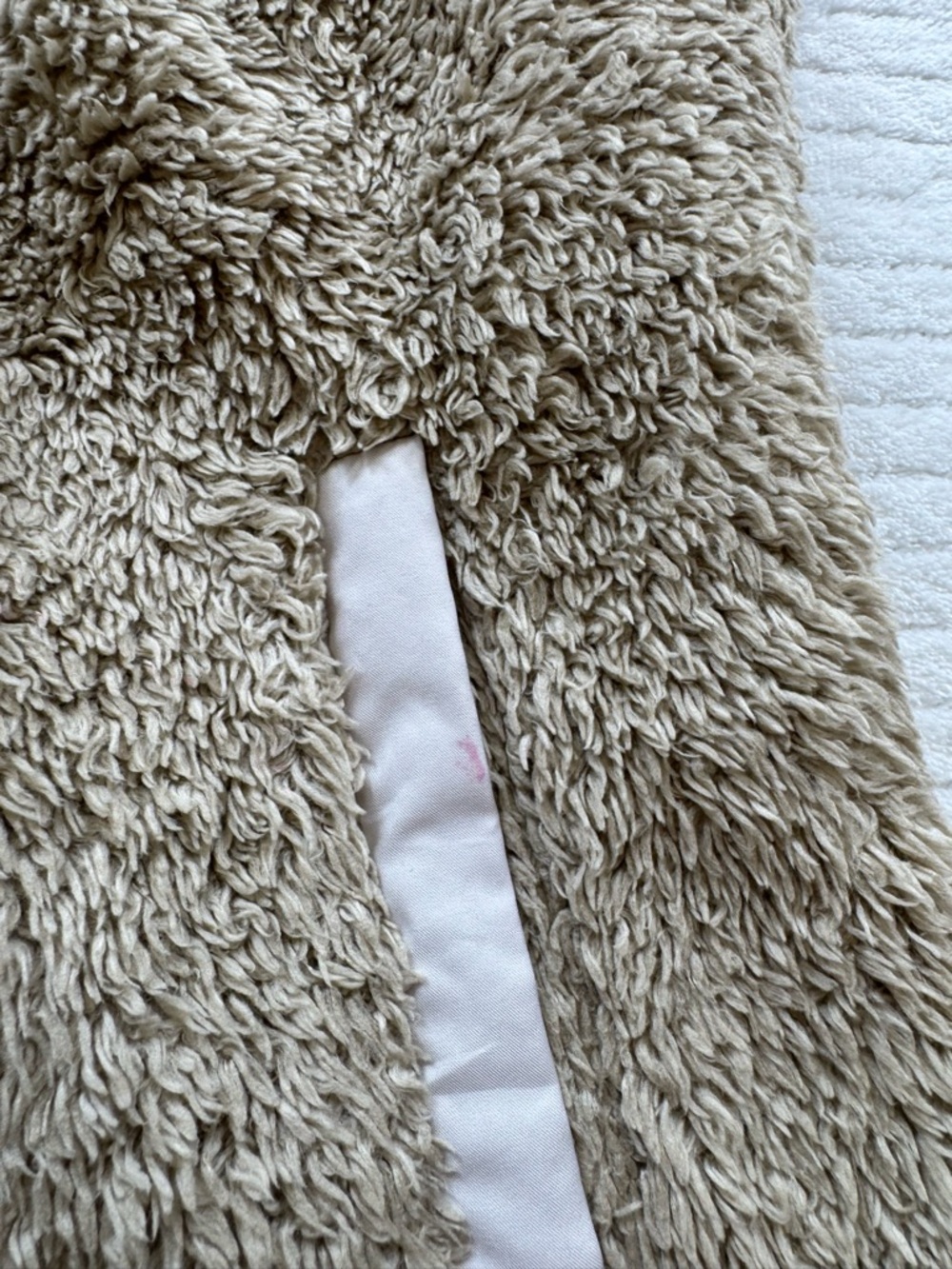Patagonia Beige Taupe Sherpa Fleece Vest with Zip - Picture 4 of 11